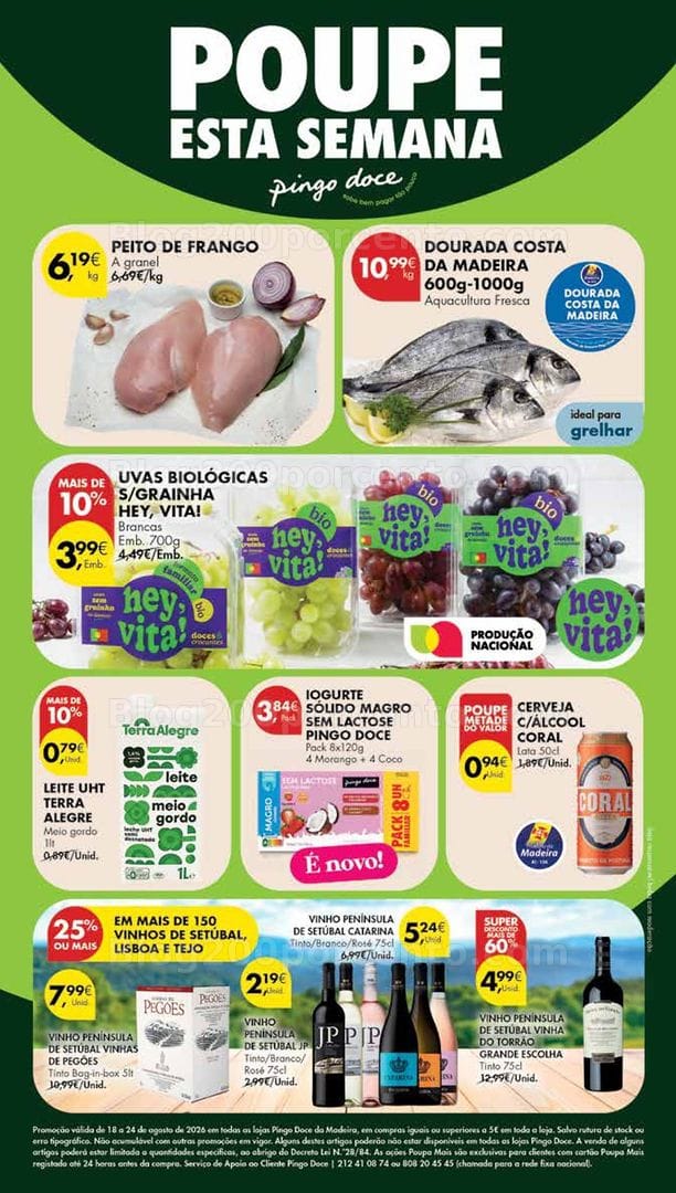 Antevisão Folheto PINGO DOCE Madeira Promoções de 18 a 24 agosto