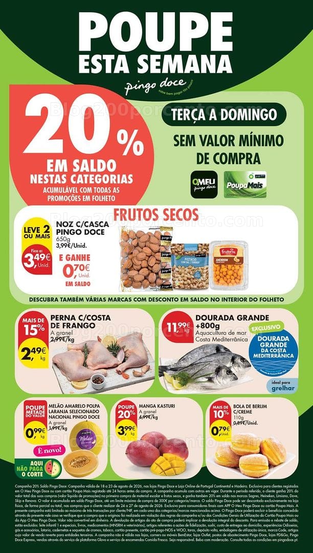 Antevisão Folheto PINGO DOCE Lojas Pequenas Promoções de 18 a 24 agosto