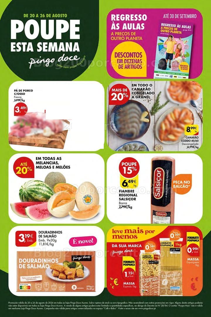 Antevisão Folheto PINGO DOCE Açores Promoções de 20 a 26 agosto