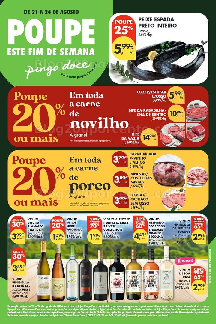 Antevisão Folheto PINGO DOCE Madeira Promoções de 21 a 24 agosto