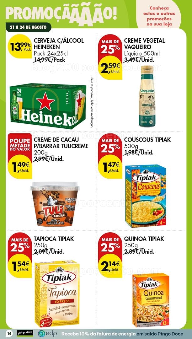 Antevisão Folheto PINGO DOCE Promoções Fim de Semana - 21 a 24 agosto