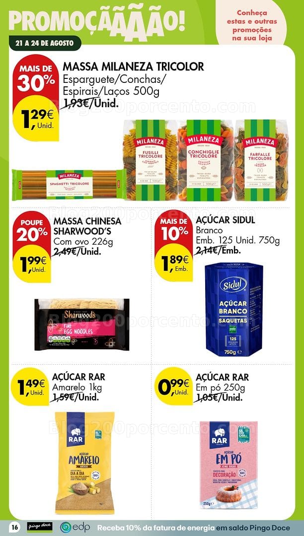 Antevisão Folheto PINGO DOCE Promoções Fim de Semana - 21 a 24 agosto
