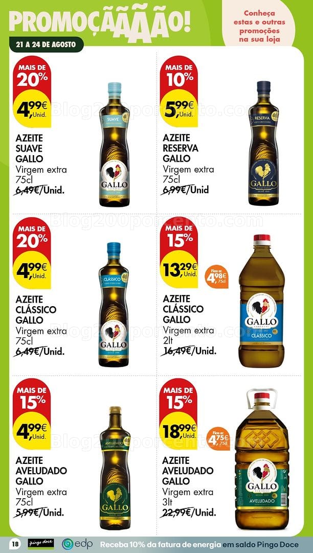 Antevisão Folheto PINGO DOCE Promoções Fim de Semana - 21 a 24 agosto