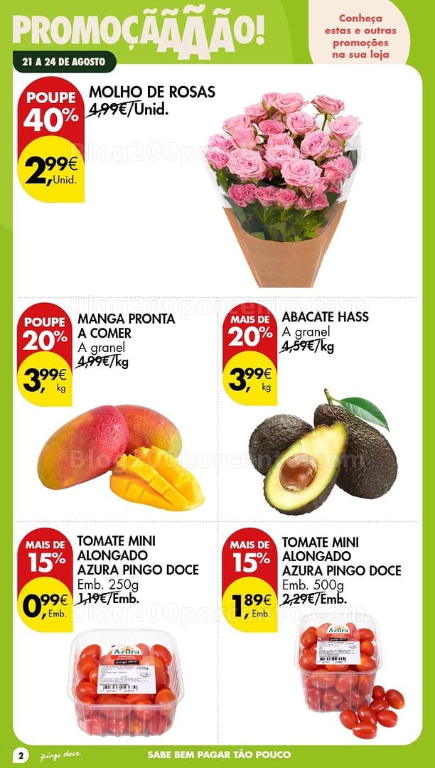Antevisão Folheto PINGO DOCE Promoções Fim de Semana - 21 a 24 agosto