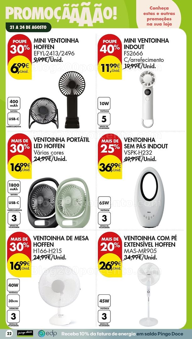 Antevisão Folheto PINGO DOCE Bazar Promoções Fim de Semana - 21 a 24 agosto