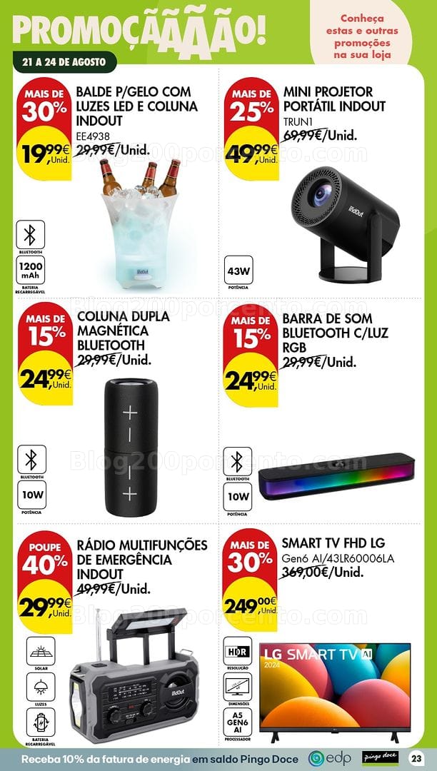 Antevisão Folheto PINGO DOCE Promoções Fim de Semana - 21 a 24 agosto