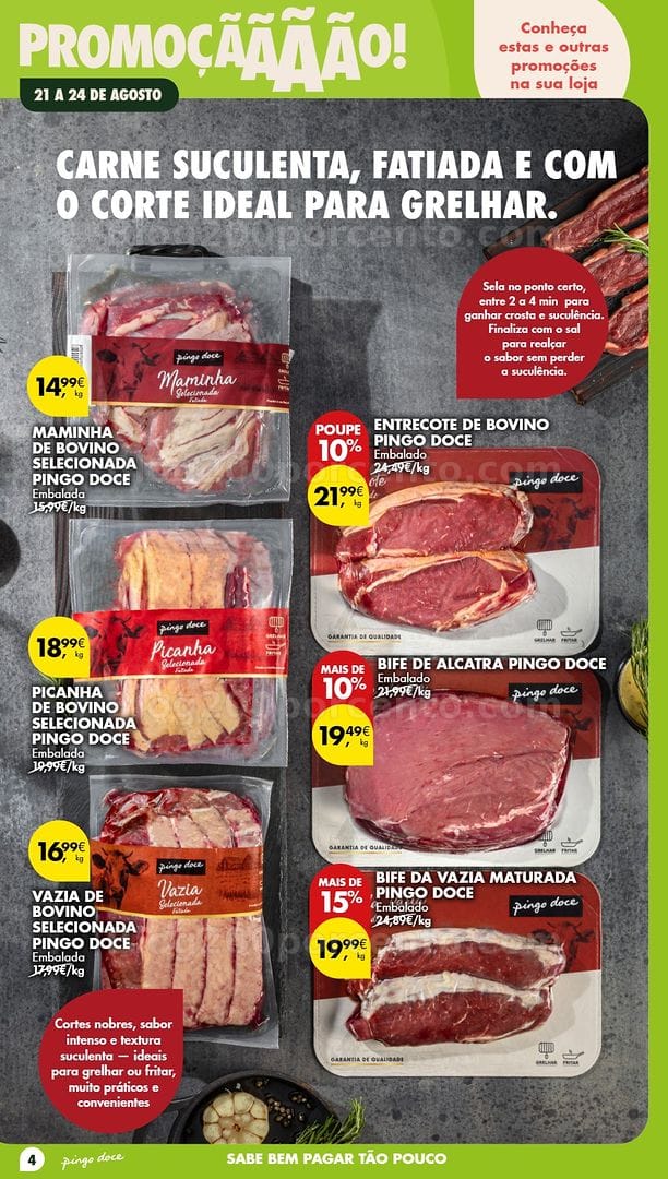 Antevisão Folheto PINGO DOCE Promoções Fim de Semana - 21 a 24 agosto