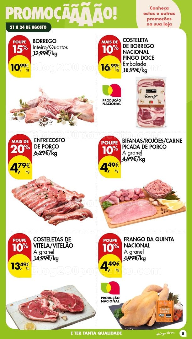 Antevisão Folheto PINGO DOCE Promoções Fim de Semana - 21 a 24 agosto