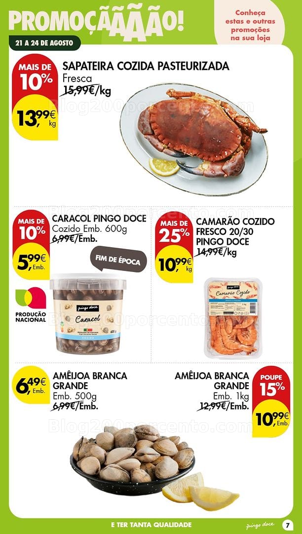 Antevisão Folheto PINGO DOCE Promoções Fim de Semana - 21 a 24 agosto