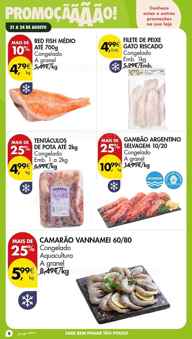 Antevisão Folheto PINGO DOCE Promoções Fim de Semana - 21 a 24 agosto