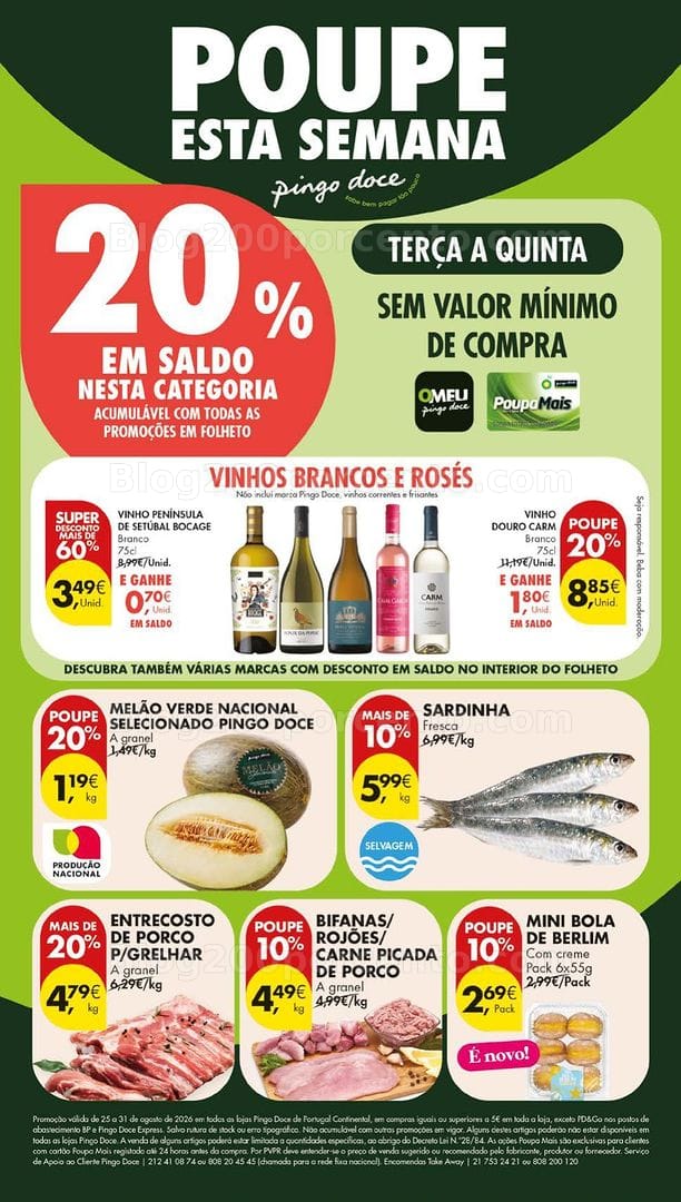 Antevisão Folheto PINGO DOCE Lojas Grandes Promoções de 25 a 31 agosto