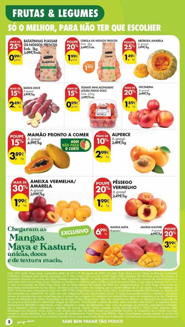 Antevisão Folheto PINGO DOCE Madeira Promoções de 25 a 31 agosto