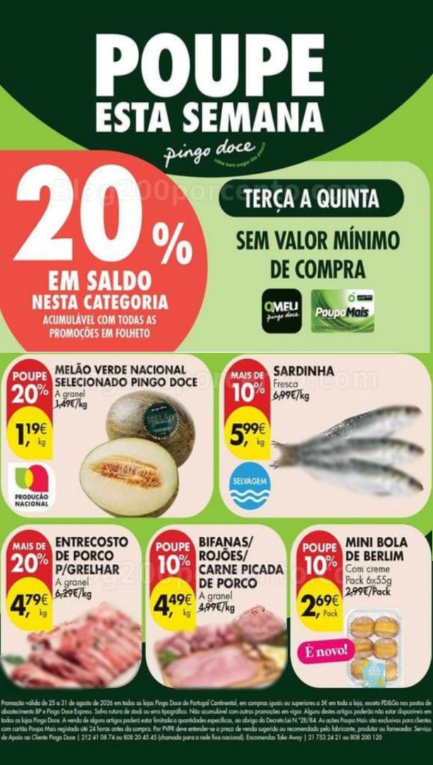 Antevisão Folheto PINGO DOCE Lojas Pequenas Promoções de 25 a 31 agosto