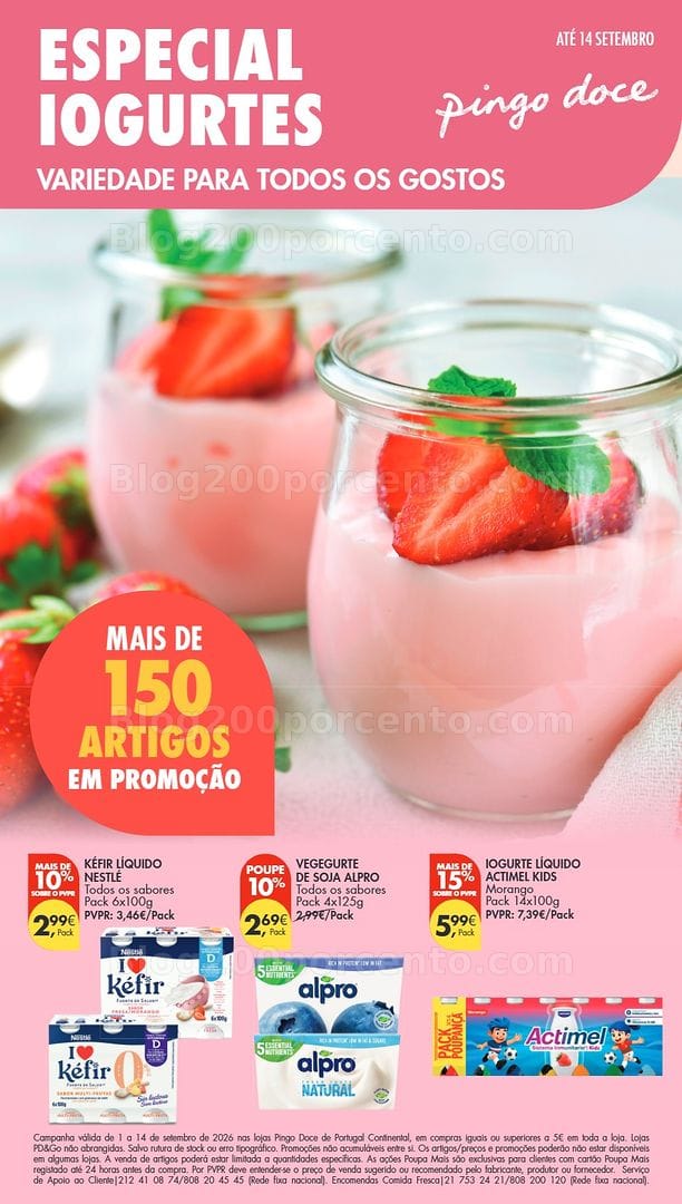 Antevisão Folheto PINGO DOCE Especial Iogurtes Promoções de 1 a 14 setembro