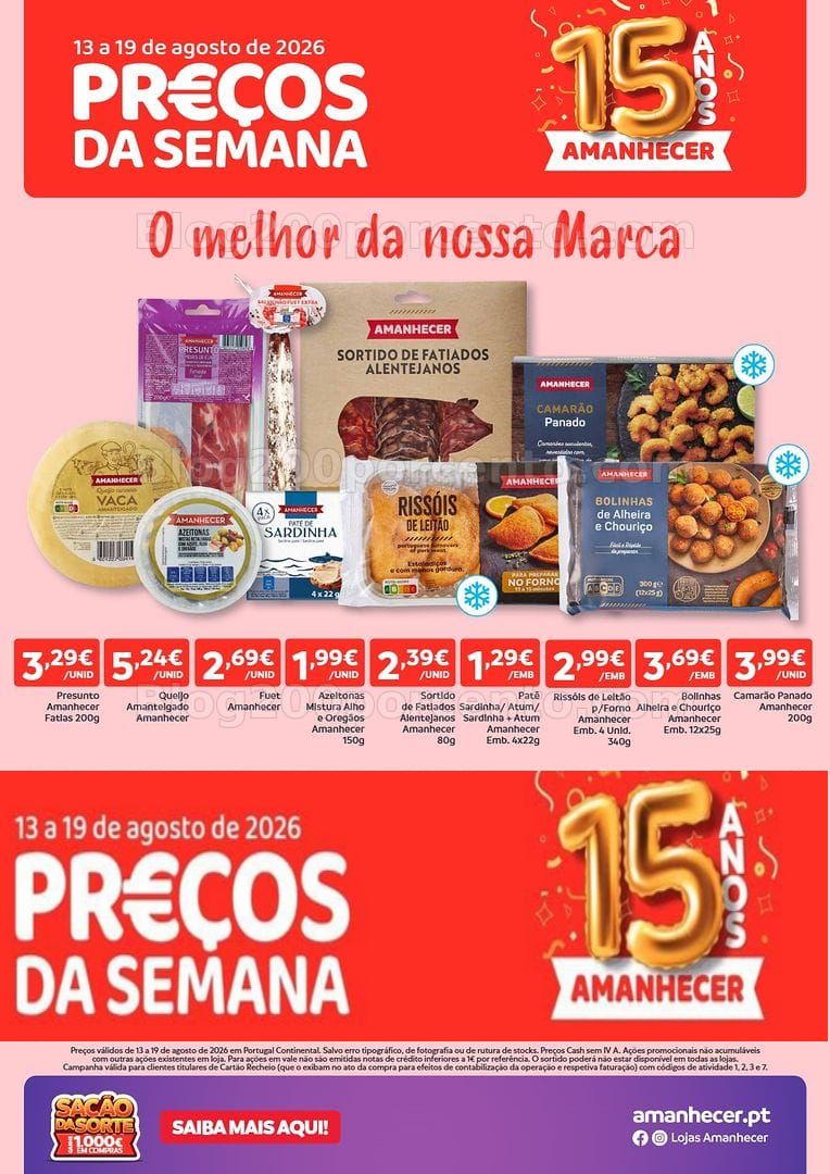 Antevisão Folheto AMANHECER Promoções de 13 a 19 agosto