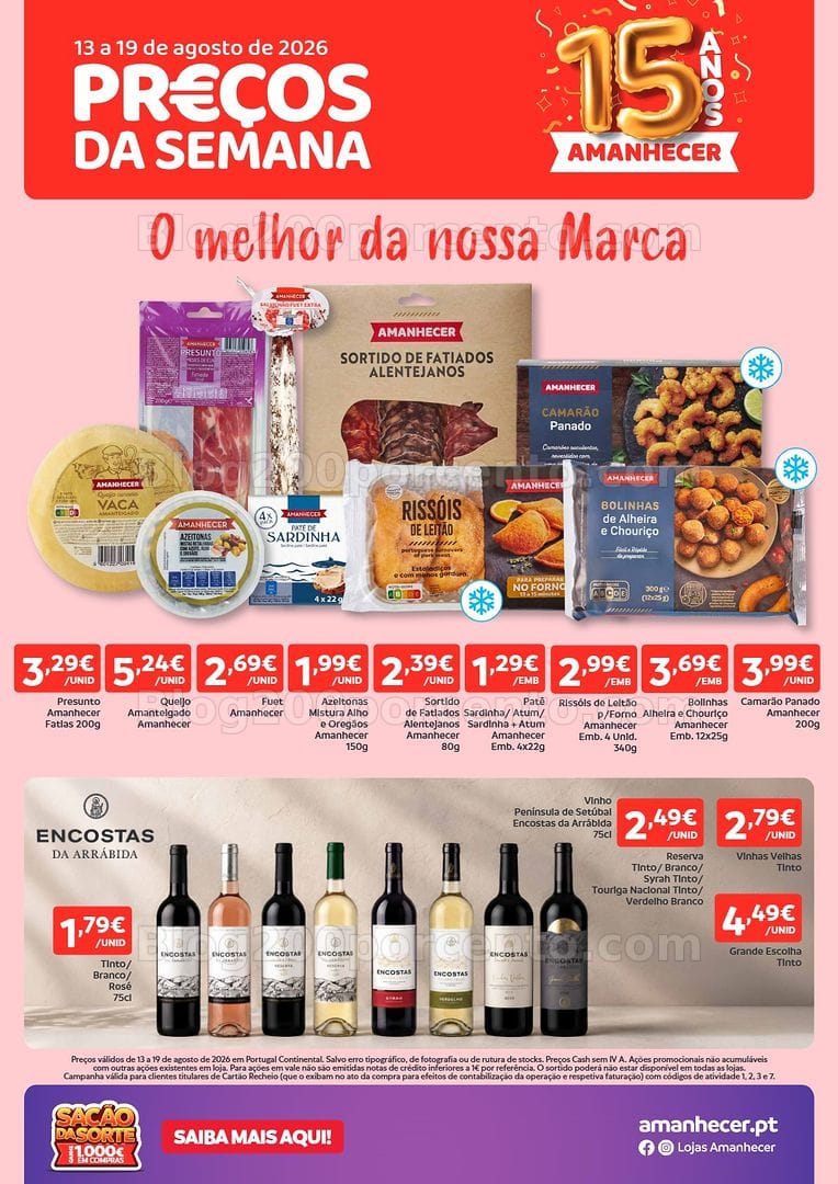 Antevisão Folheto AMANHECER Promoções de 13 a 19 agosto