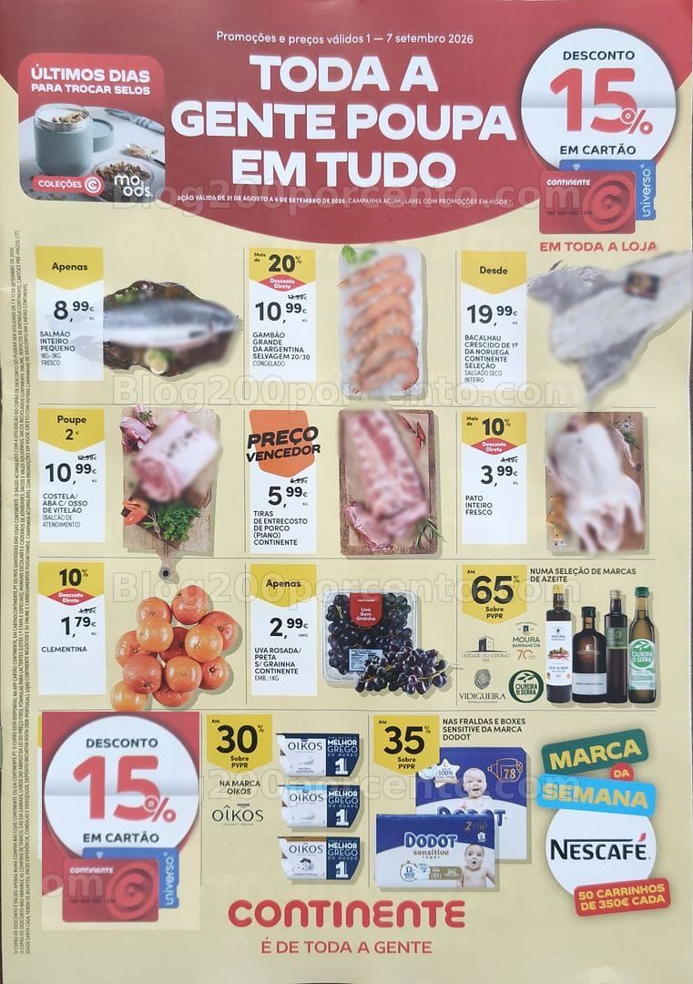 Antevisão Folheto CONTINENTE Promoções de 1 a 7 setembro