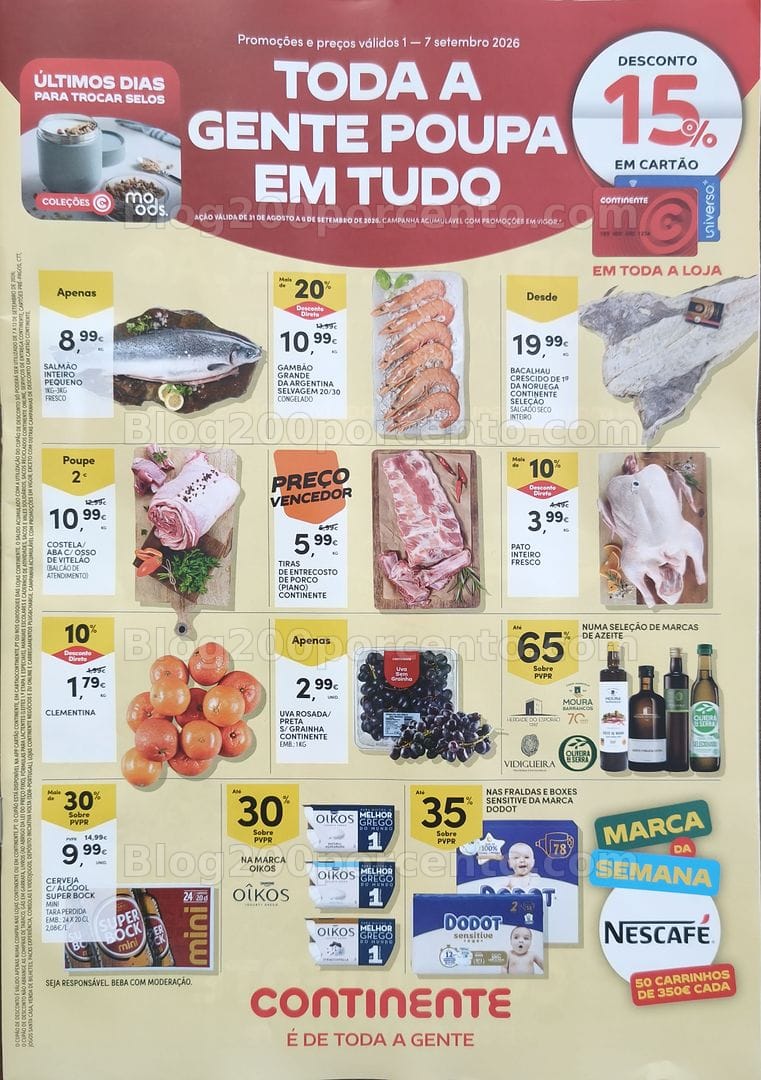 Antevisão Folheto CONTINENTE Promoções de 1 a 7 setembro