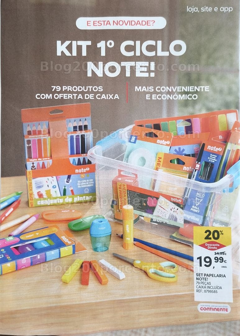 Antevisão Folheto CONTINENTE Bazar Regresso às Aulas Promoções de 1 a 7 setembro