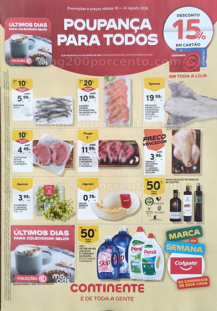 Antevisão Folheto CONTINENTE Promoções de 18 a 24 agosto