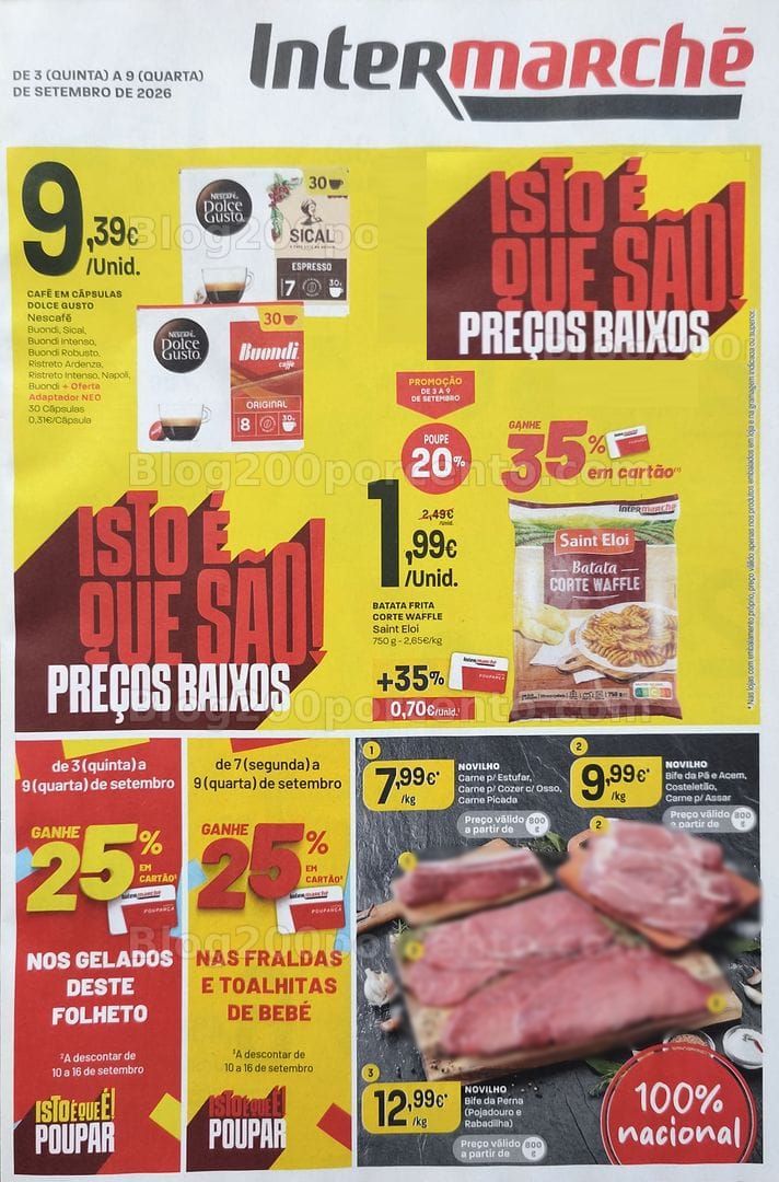 Antevisão Folheto INTERMARCHÉ Promoções de 3 a 9 setembro
