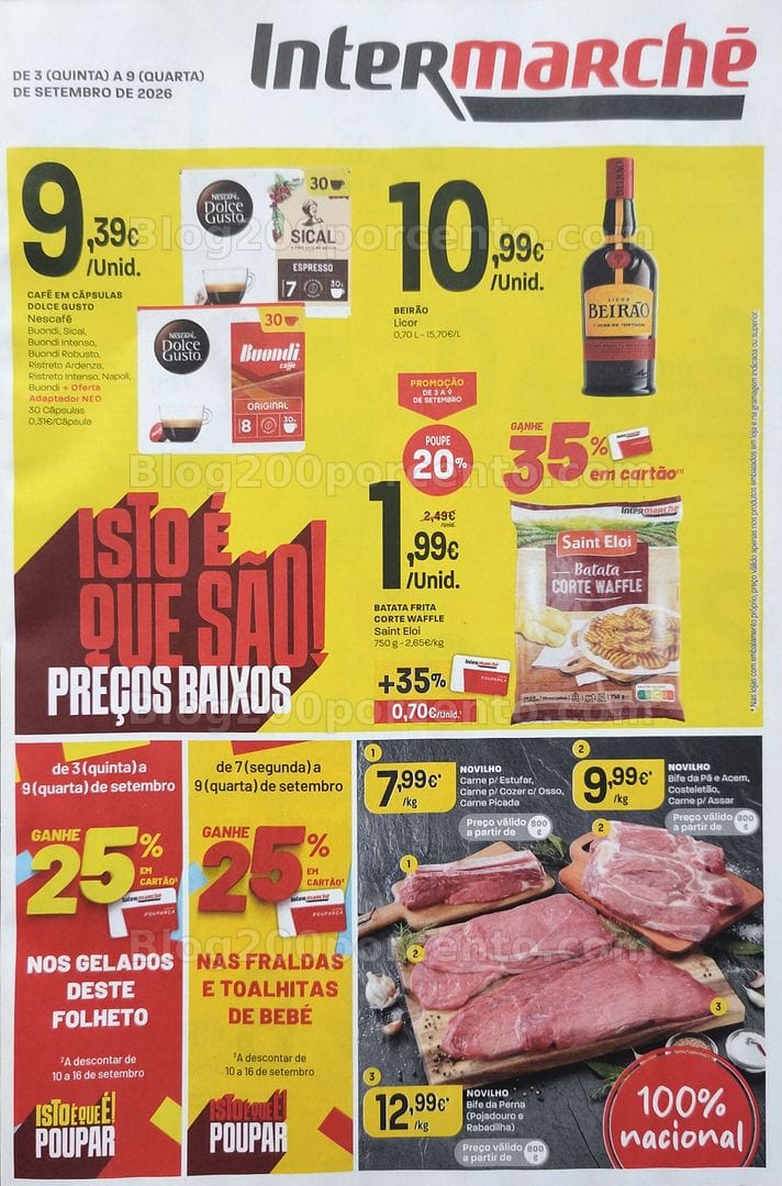 Antevisão Folheto INTERMARCHÉ Promoções de 3 a 9 setembro