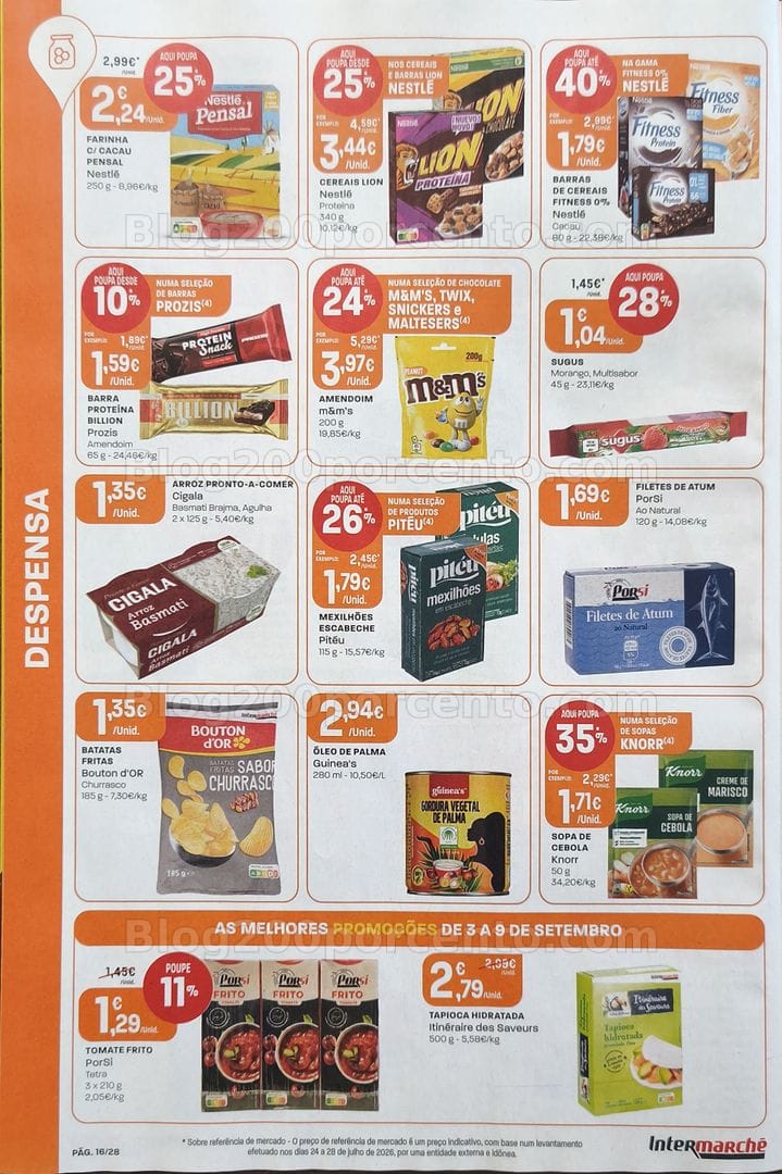 Antevisão Folheto INTERMARCHÉ Promoções de 3 a 9 setembro