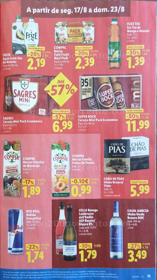 Antevisão Folheto LIDL Promoções de 17 a 23 agosto