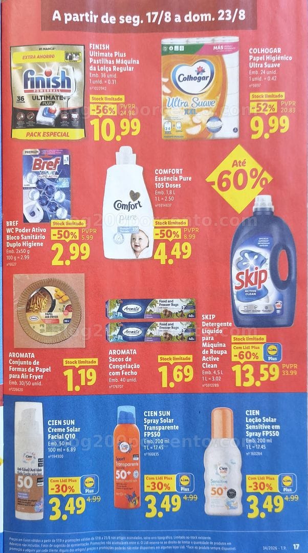 Antevisão Folheto LIDL Promoções de 17 a 23 agosto