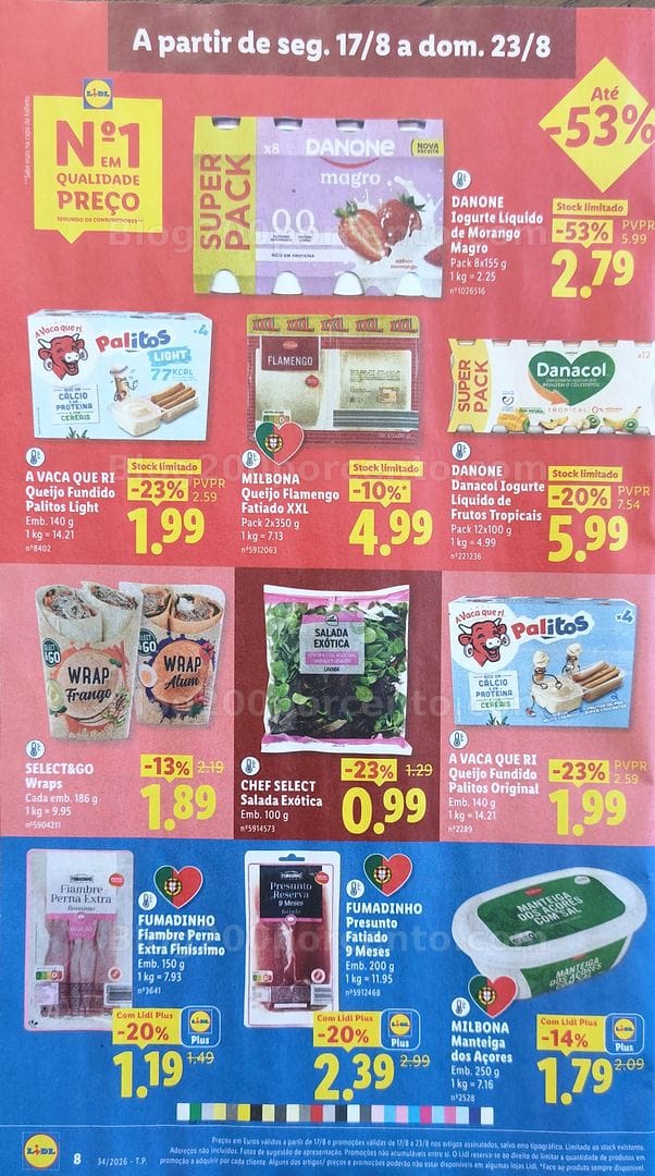 Antevisão Folheto LIDL Promoções de 17 a 23 agosto