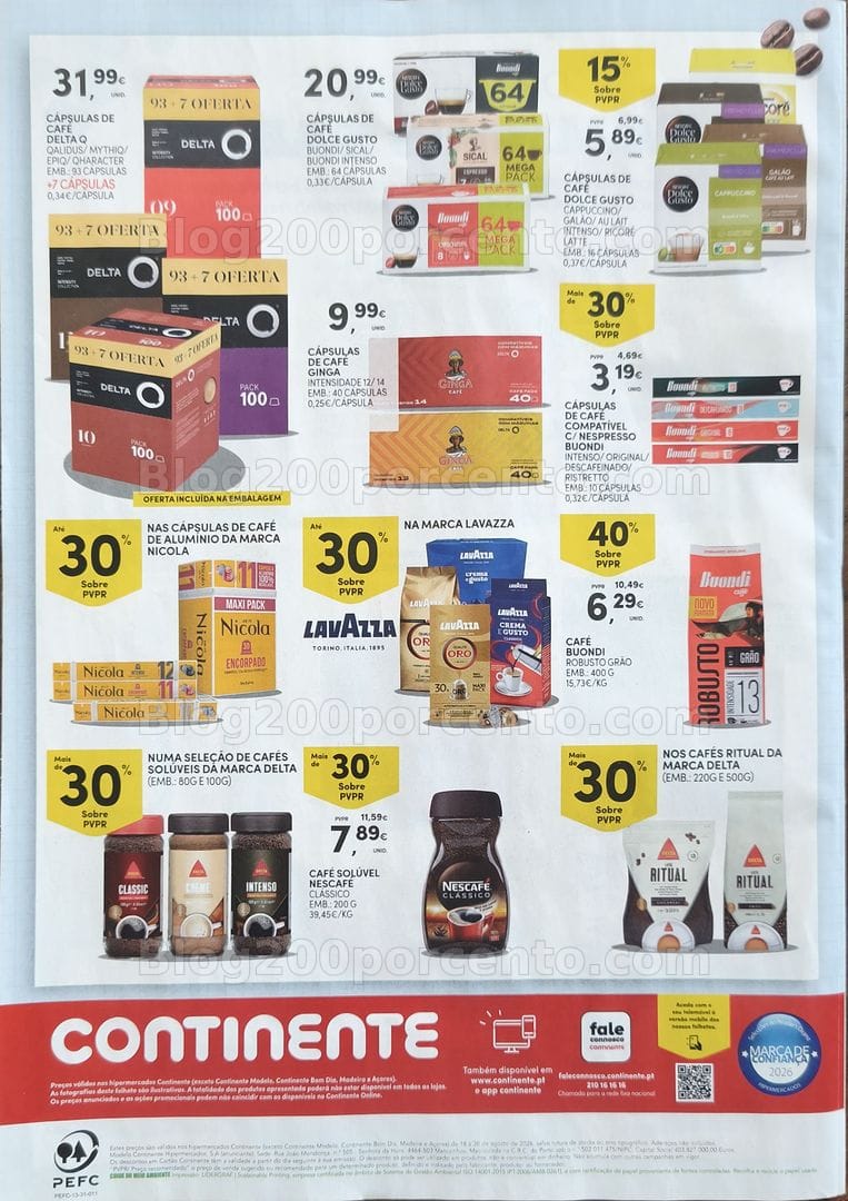 Antevisão Folheto CONTINENTE Especial Pequeno Almoço Promoções de 18 a 30 agosto