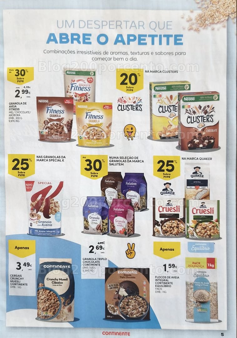 Antevisão Folheto CONTINENTE Especial Pequeno Almoço Promoções de 18 a 30 agosto