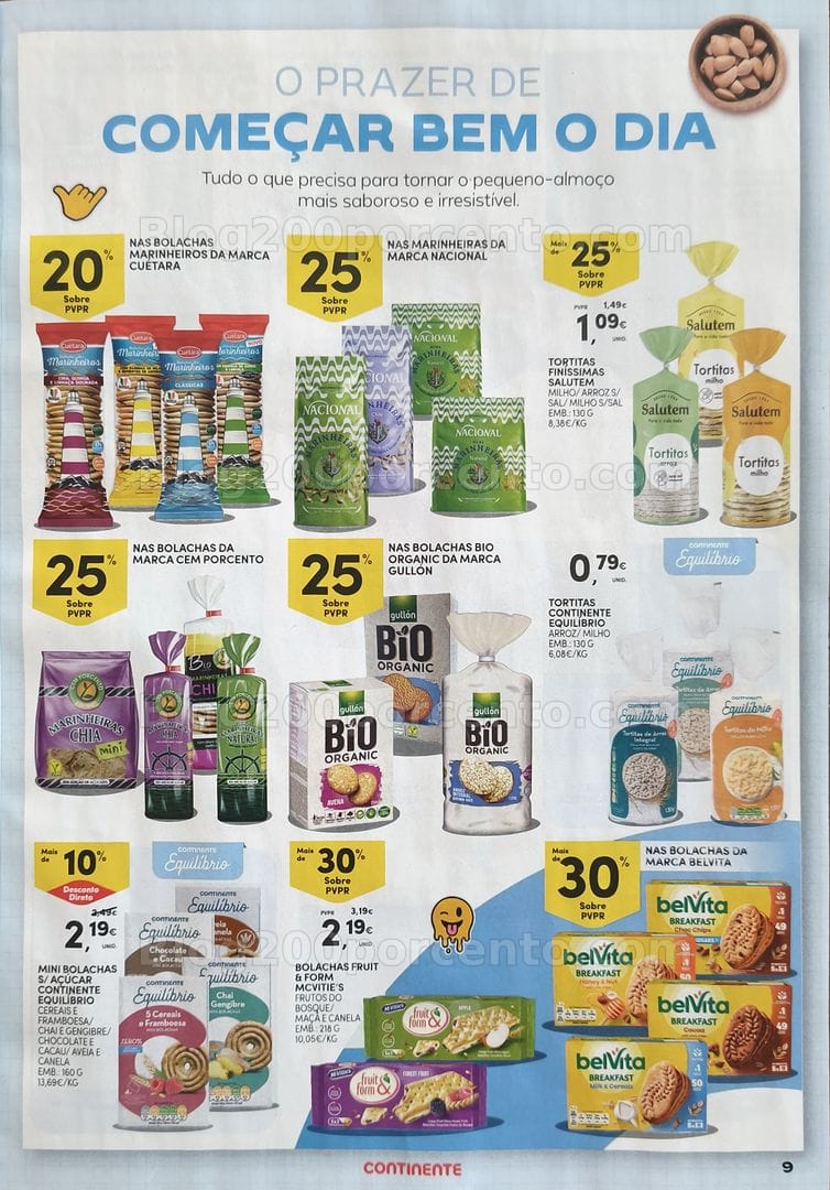 Antevisão Folheto CONTINENTE Especial Pequeno Almoço Promoções de 18 a 30 agosto