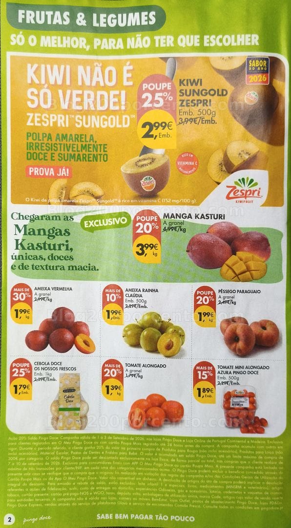 Antevisão Folheto PINGO DOCE Frescos Promoções de 1 a 7 setembro