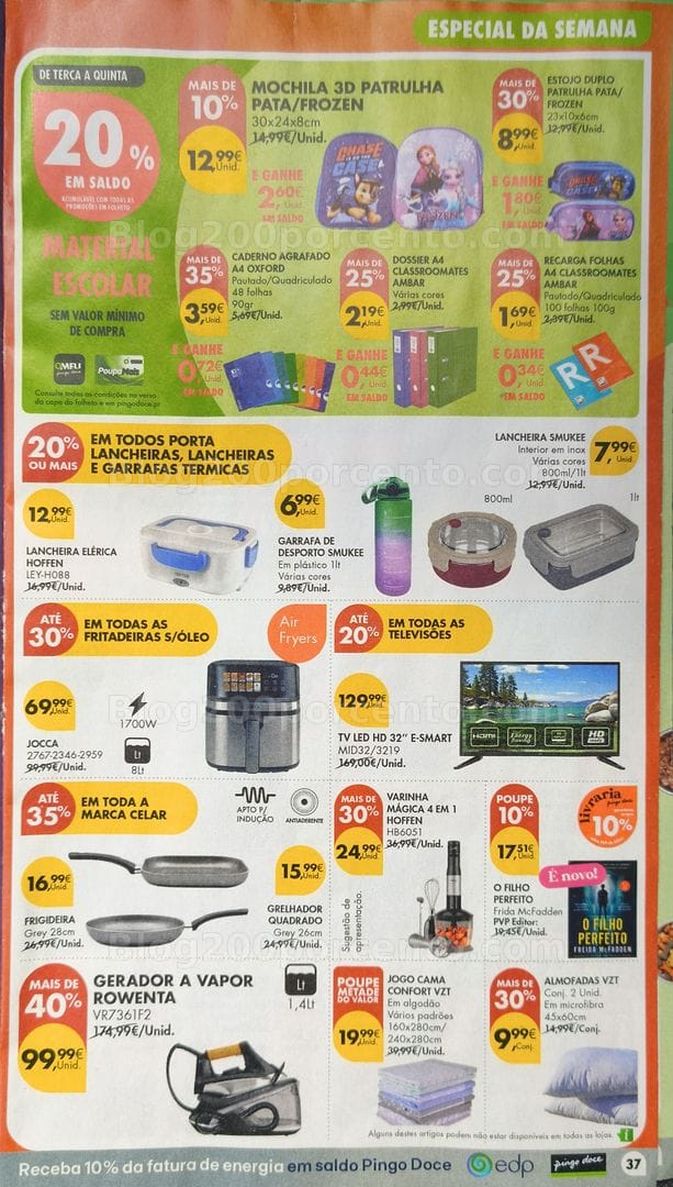 Antevisão Folheto PINGO DOCE Bazar Promoções de 1 a 7 setembro