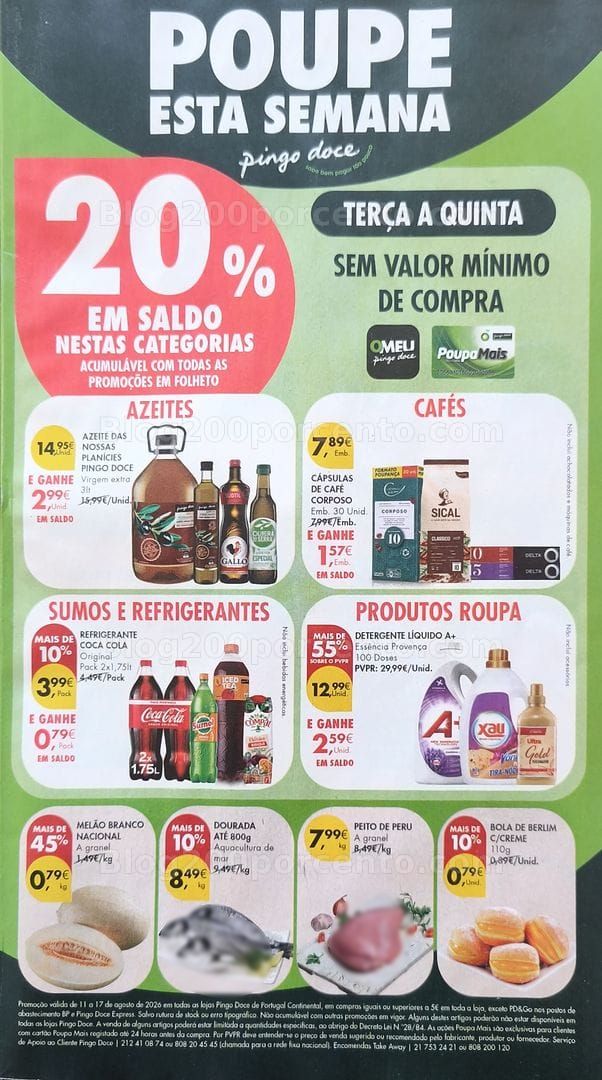 Antevisão Folheto PINGO DOCE Promoções de 11 a 17 agosto