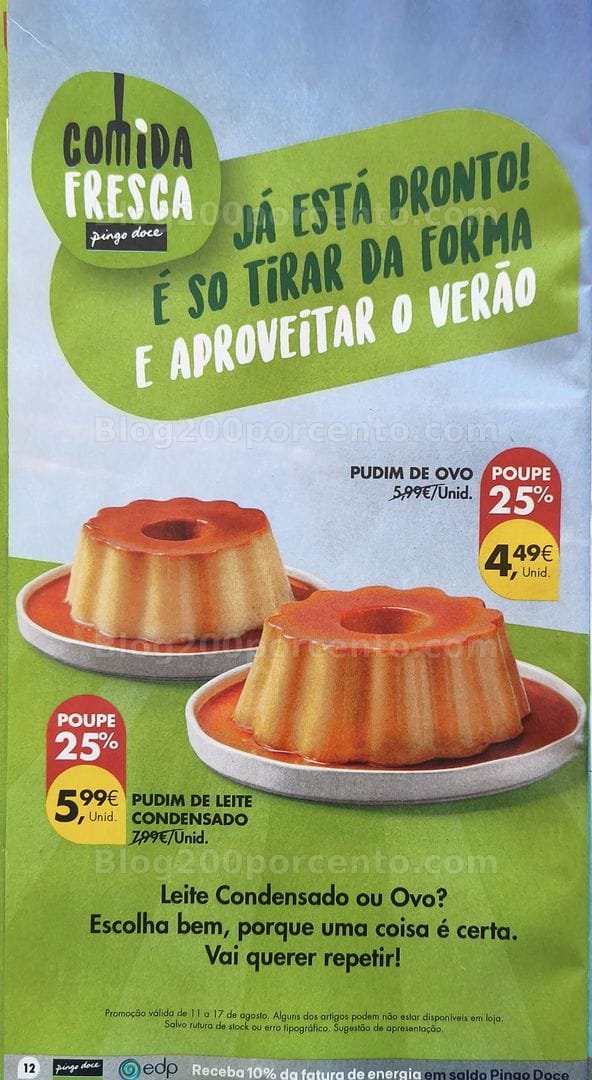 Antevisão Folheto PINGO DOCE Promoções de 11 a 17 agosto
