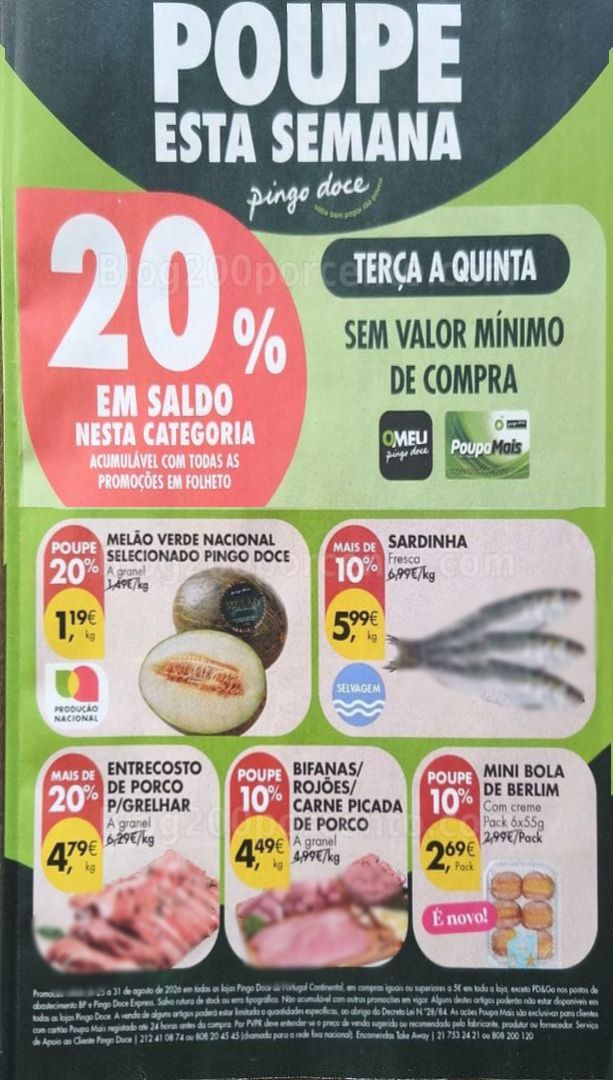 Antevisão Folheto PINGO DOCE Lojas Médias Promoções de 25 a 31 agosto
