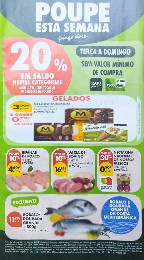 Antevisão Folheto PINGO DOCE Promoções de 4 a 10 agosto