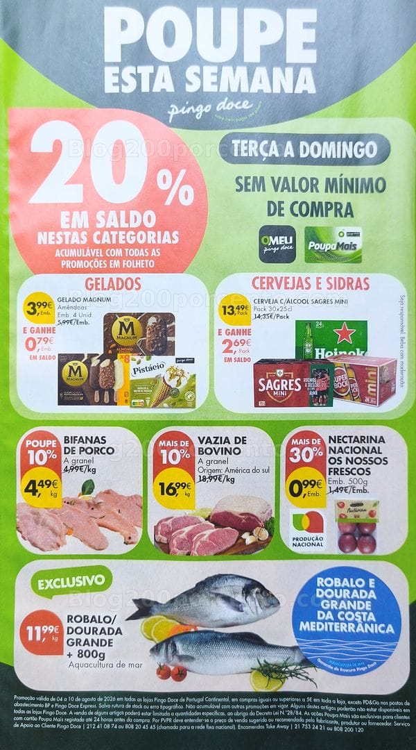 Antevisão Folheto PINGO DOCE Promoções de 4 a 10 agosto