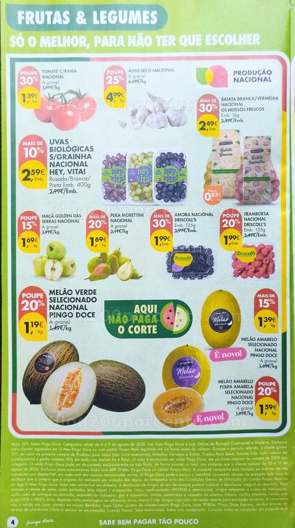 Antevisão Folheto PINGO DOCE Promoções de 4 a 10 agosto