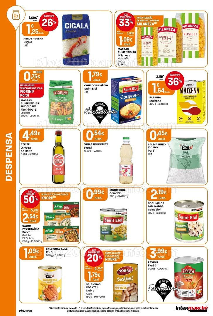 Antevisão Folheto INTERMARCHÉ Contact Promoções de 20 a 26 agosto
