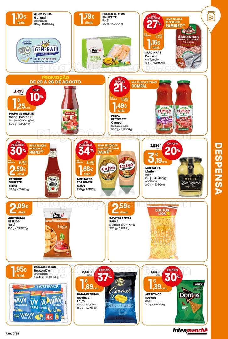 Antevisão Folheto INTERMARCHÉ Contact Promoções de 20 a 26 agosto