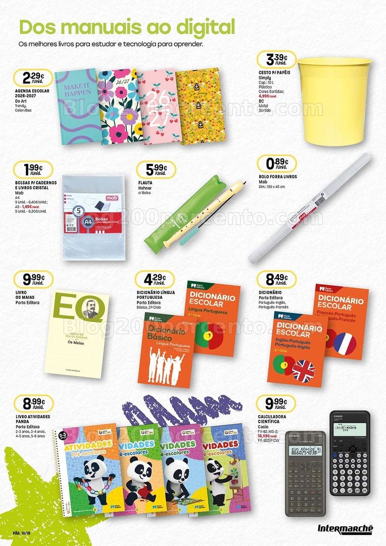 Antevisão Folheto INTERMARCHÉ Regresso às Aulas Promoções de 20 agosto a 16 setembro