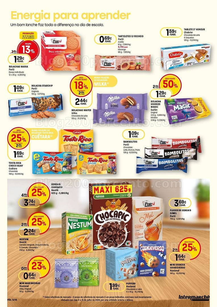 Antevisão Folheto INTERMARCHÉ Regresso às Aulas Promoções de 20 agosto a 16 setembro