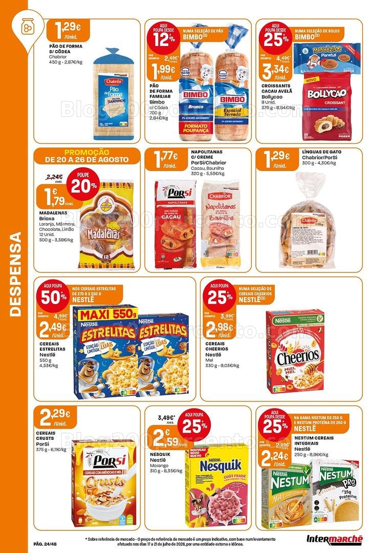 Antevisão Folheto INTERMARCHÉ Super Promoções de 20 a 26 agosto