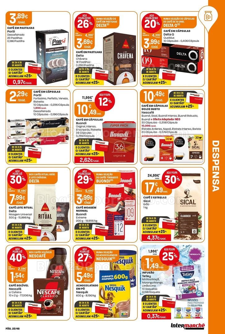 Antevisão Folheto INTERMARCHÉ Super Promoções de 20 a 26 agosto