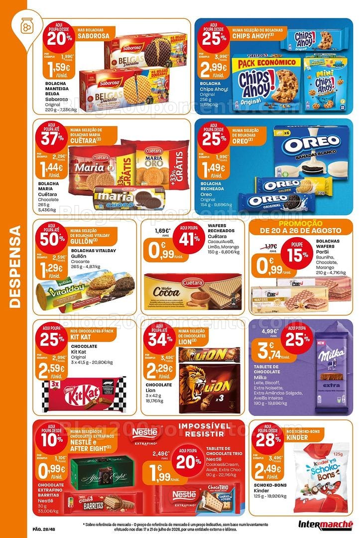 Antevisão Folheto INTERMARCHÉ Super Promoções de 20 a 26 agosto