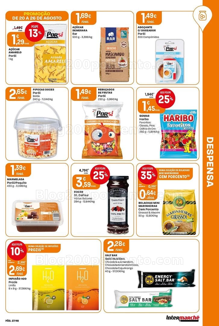 Antevisão Folheto INTERMARCHÉ Super Promoções de 20 a 26 agosto