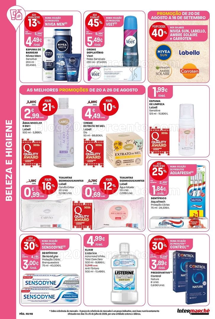 Antevisão Folheto INTERMARCHÉ Super Promoções de 20 a 26 agosto